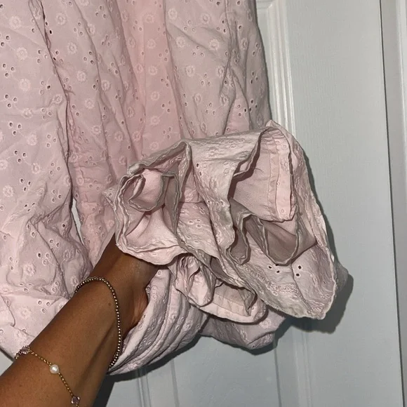 Pink floral eyelet pants - Picture 4 of 4